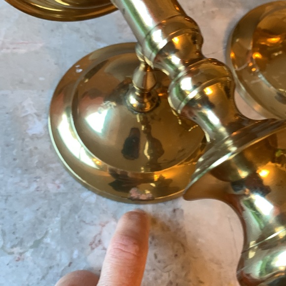 Set of 2 Solid Brass Candle Holders Wall Sconce MCM And Regency Decor‎ Vintage